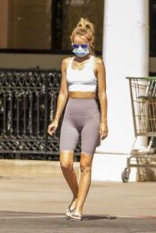 Hayley Roberts in Workout Outfit - Grocery Shopping in Calabasas 07/28/2020