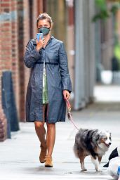 Helena Christensen - Walking Her Dog in NYC 07/10/2020