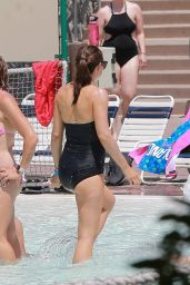 Jennifer Garner in a Black Swimsuit at Legoland in CA 07/22/2020