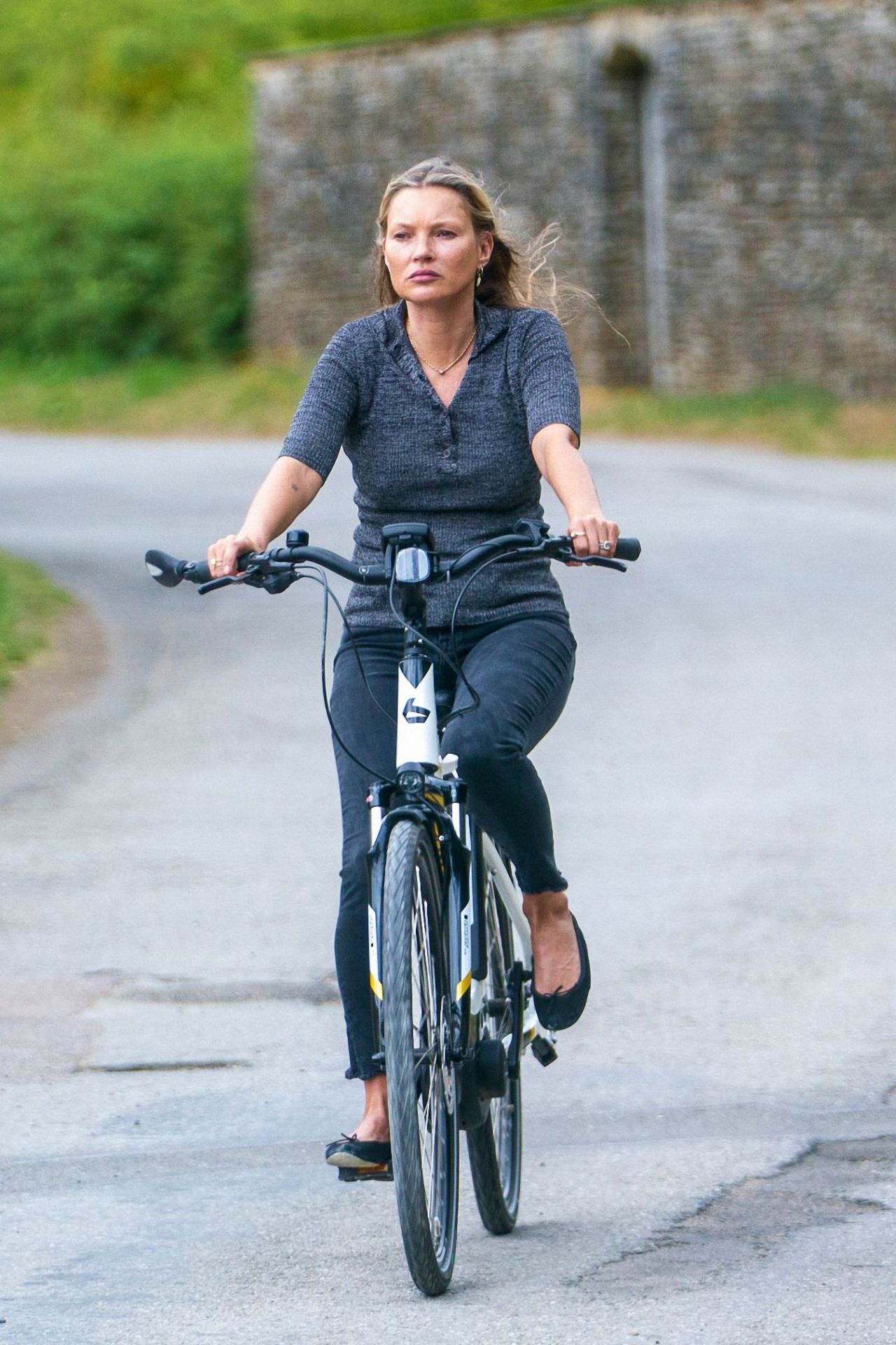 Kate Moss and Daughter Lila Grace - Bike Ride in the Cotswolds 06/29