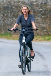 Kate Moss and Daughter Lila Grace - Bike Ride in the Cotswolds 06/29/2020