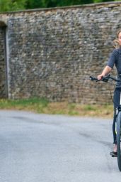 Kate Moss and Daughter Lila Grace - Bike Ride in the Cotswolds 06/29/2020