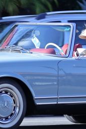 Katy Perry - Drives Her Vintage Baby Blue Mercedes Convertible Around Santa Barbara 07/19/2020