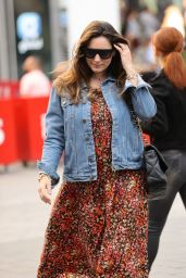Kelly Brook in a Floral Dress - London 07/21/2020