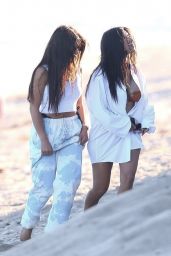 Kendall Jenner and Kourtney Kardashian - Beach in Malibu 07/16/2020