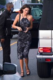 Kendall Jenner in a Print Dress at Giorgio Baldi in Santa Monica 07/24/2020