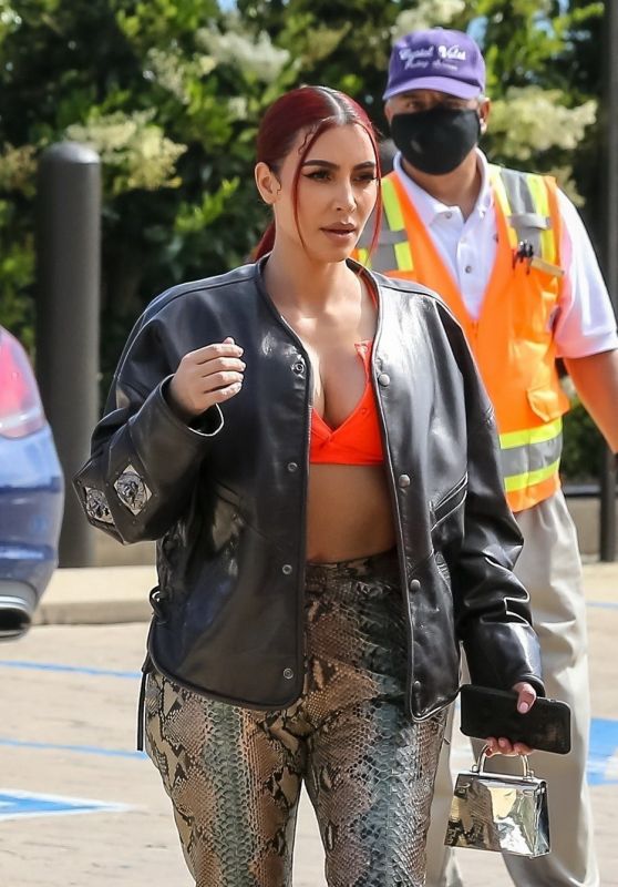 Kim Kardashian Shows Off Her New Red Hair  06/28/2020