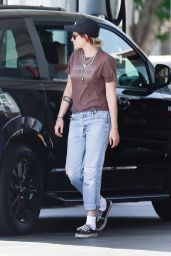 Kristen Stewart at a Gas Station in Los Angeles 06/30/2020