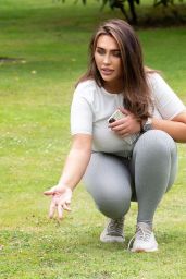 Lauren Goodger in a park in Essex 07/27/2020