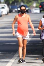 Lea Michele in Fitted Tank Top - Santa Monica 07/28/2020