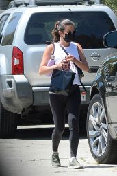 Lea Michele - Leaving a Friends House in Los Angeles 07/17/2020