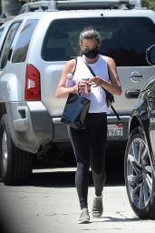 Lea Michele - Leaving a Friends House in Los Angeles 07/17/2020