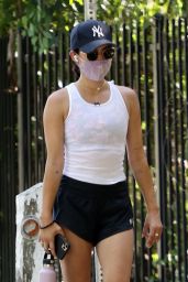 Lucy Hale Leggy in Shorts - Hiking in LA 07/12/2020