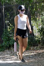 Lucy Hale Leggy in Shorts - Hiking in LA 07/12/2020