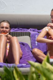 Megan McKenna in a Bikini Relaxes Poolside in Marbella 07/22/2020