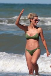 Michelle Hunziker in a Green Bikini 07/04/2020