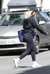 Mollie King Casual Style - Exit BBC Studios in London 07/05/2020