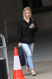 Mollie King in Denim Jeans and Casual Hoodie - London 07/25/2020