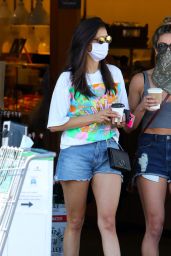 Nina Dobrev Leggy in Shorts - Erewhon Market in Venice 07/21/2020