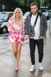 Paige Turley and Finlay Tapp - Out for Dinner in London 07/27/2020
