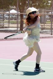 Phoebe Price at the Tennis Court in Los Angeles 07/10/2020