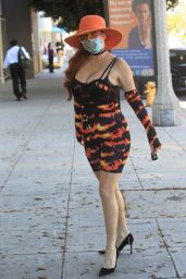 Phoebe Price With a Face Mask in Beverly Hills 07/16/2020