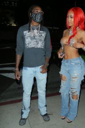 Saweetie - BOA Steakhouse in West Hollywood 07/19/2020