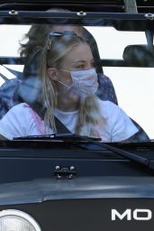 Sophie Turner and Joe Jonas - Out in Their Car in LA 07/06/2020