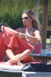 Abbey Clancy in a Frilly Bikini in Sardinia 08/20/2020