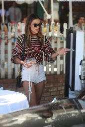 Alessandra Ambrosio at The Ivy in West Hollywood 08/10/2020