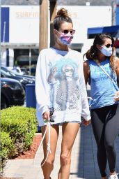 Alessandra Ambrosio in a Kurt Cobain Sweatshirt - Malibu 08/14/2020