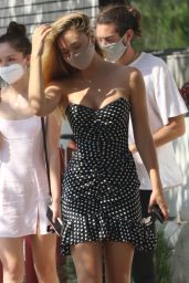 Alexis Ren in Summer Mini Dress - Heads to Malibu 08/18/2020