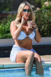 Amber Turner - "The Only Way is Essex" TV Show Filming at Swimming Pool in Essex 08/12/2020