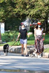 Ana De Armas - Walking Her Dogs in Brentwood 08/20/2020