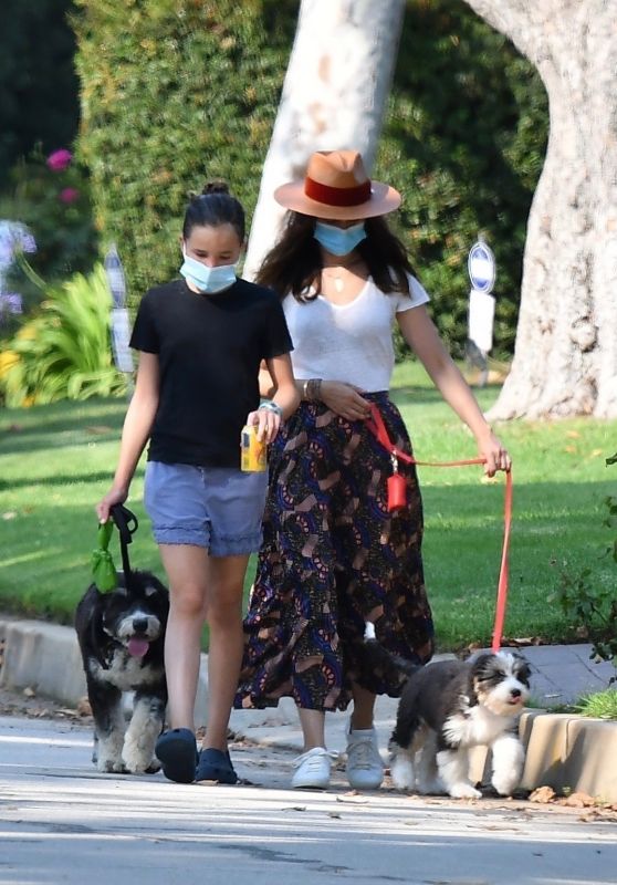 Ana De Armas - Walking Her Dogs in Brentwood 08/20/2020