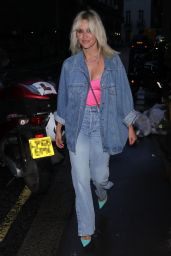 Ashley Roberts in Double Denim - Out at El Pirata Tapas Restaurant in London 08/19/2020
