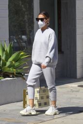 Ashley Tisdale in All Gray Ensemble - Shopping in Beverly Hills 08/05/2020