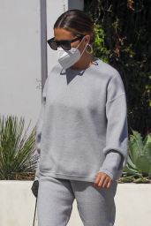 Ashley Tisdale in All Gray Ensemble - Shopping in Beverly Hills 08/05/2020