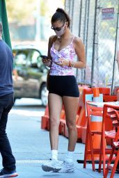 Bella Hadid Leggy in Shorts - New York 08/24/2020