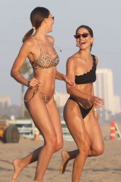 Camila Coelho in a Black Asymmetrical Bikini in Malibu 08/15/2020