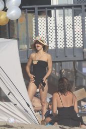 Cara Santana in a Black Swimsuit - celebrating Her Birthday at the Beach 08/15/2020
