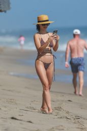 Cara Santana in a Polka Dot Bikini at the Beach in Malibu 08/27/2020