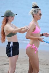 Charley Bond in a Pink Bikini - Beach at Gold Coast 08/16/2020