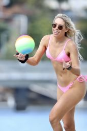 Charley Bond in a Pink Bikini - Beach at Gold Coast 08/16/2020