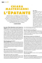 Chiara Mastroianni - ELLE Magazine France 08/07/2020 Issue