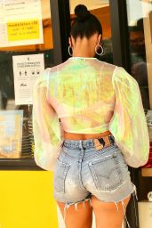 Draya Michele Flaunts Legs in Jeans Shorts - North Hollywood 08/15/2020