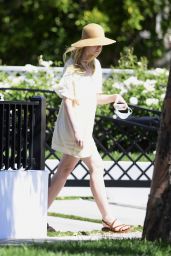 Elle Fanning at a Park in LA 08/02/2020
