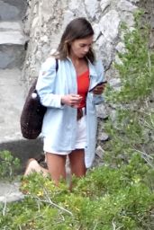 Emilia Clarke in Casual Outfit - Positano 08/09/2020