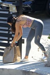 Jenna Dewan in a Gray Leggings - Los Angeles 08/28/2020