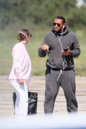 Jennifer Lopez and Alex Rodriguez at a Private Airport in New York 08/30/2020